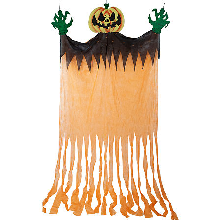 11' Scary Hanging Jack-O-Lantern Halloween Decoration, One Size, Orange