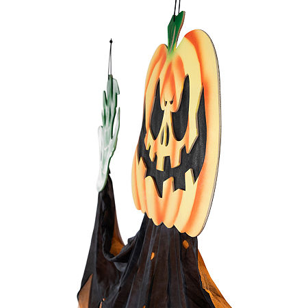 11' Scary Hanging Jack-O-Lantern Halloween Decoration, One Size, Orange