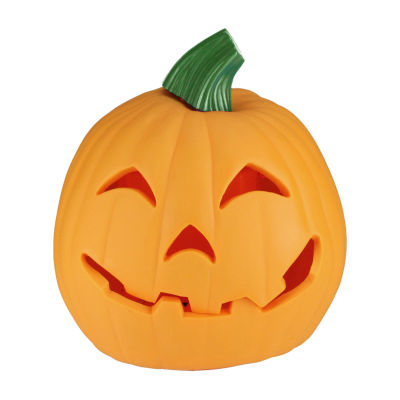 9.75'' Orange and Green Animated Double-Sided Pumpkin Halloween Decor