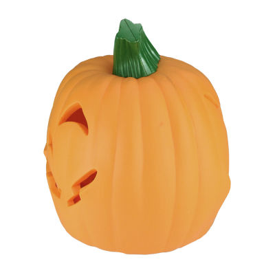 9.75'' Orange and Green Animated Double-Sided Pumpkin Halloween Decor