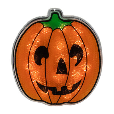 13'' Lighted Jack O' Lantern Pumpkin Halloween Window Silhouette Decoration