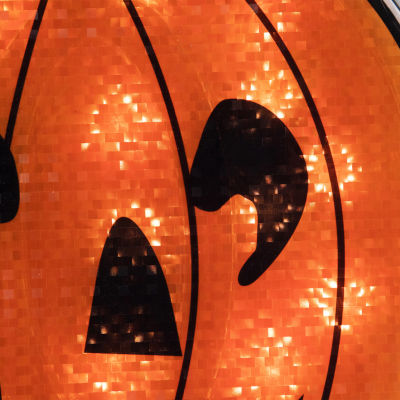 13'' Lighted Jack O' Lantern Pumpkin Halloween Window Silhouette Decoration