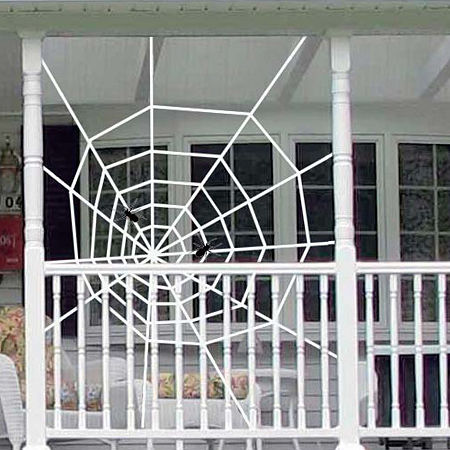 80'' Spooky Spider Web Halloween Hanging Decoration, One Size, White