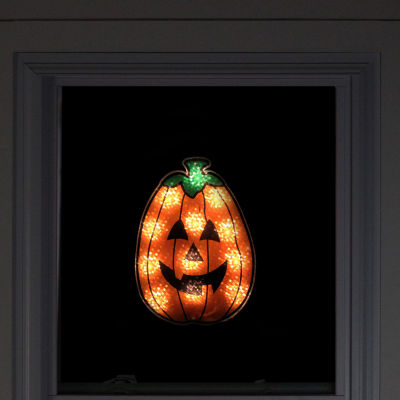 12'' Lighted Jack-O-Lantern Halloween Window Silhouette