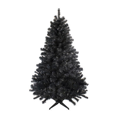7' Black Colorado Spruce Artificial Halloween Tree - Unlit
