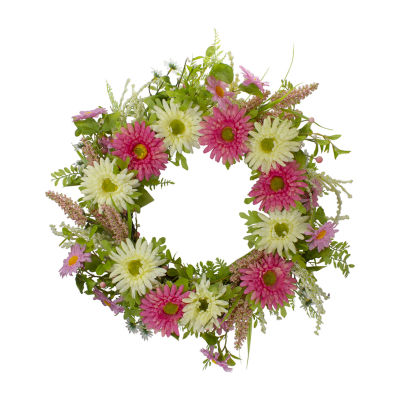 Northlight 23in Chrysanthemum And Berry Floral Indoor Christmas Wreath