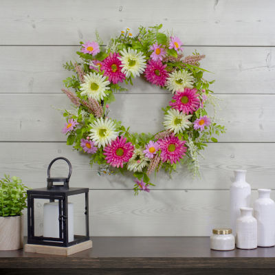 Northlight 23in Chrysanthemum And Berry Floral Indoor Christmas Wreath