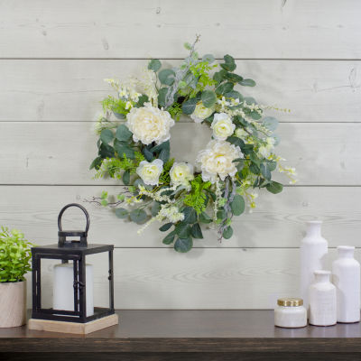 Northlight 20in Foliage Spring Unlit Wreath