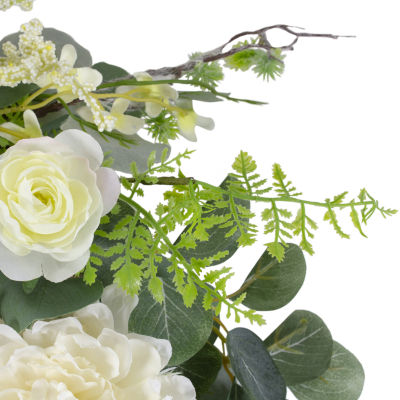 Northlight 20in Foliage Spring Unlit Wreath