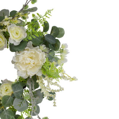 Northlight 20in Foliage Spring Unlit Wreath