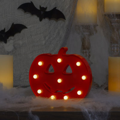 Northlight 8.5in Led Orange Jack-O-Lantern Marquee Lights