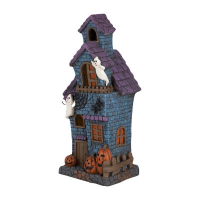 Northlight 22.75in Prelit Haunted House With Ghosts Lighted Halloween Tabletop Decor