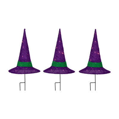 Northlight 14in Led Purple Witches Hat Pathway Light