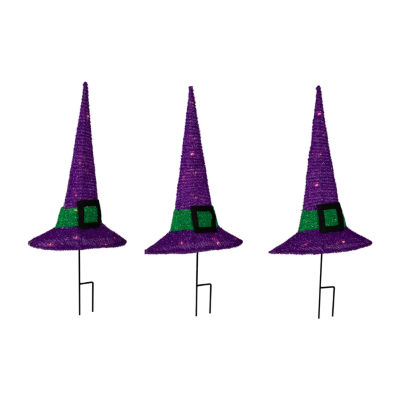 Northlight 14in Led Purple Witches Hat Pathway Light