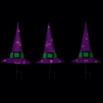 Northlight 14in Led Purple Witches Hat Pathway Light