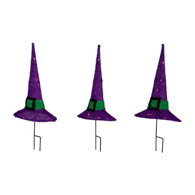 Northlight 14in Led Purple Witches Hat Pathway Light