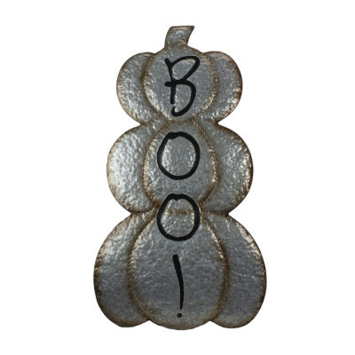 Northlight 28in Boo! Metal Pumpkin Halloween Yard Art