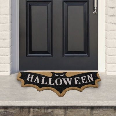 Northlight 18 X 30in Coir Halloween Bat Holiday Outdoor Rectangular Doormat