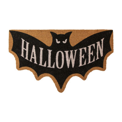 Northlight 18 X 30in Coir Halloween Bat Holiday Outdoor Rectangular Doormat