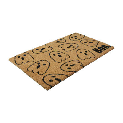 Northlight 18 X 30in Coir Boo With Ghosts Holiday Outdoor Rectangular Doormats