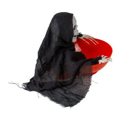 Northlight 10.5in Animated Grim Reaper Candy Bowl Lighted Halloween Tabletop Decor