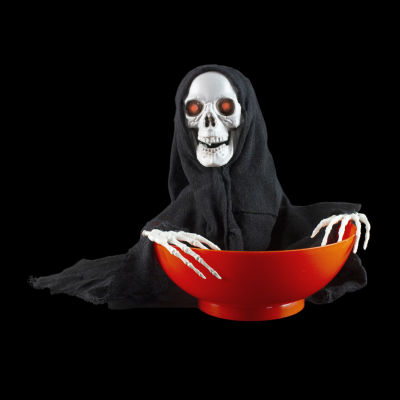 Northlight 10.5in Animated Grim Reaper Candy Bowl Lighted Halloween Tabletop Decor