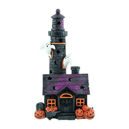 Northlight 11.75in Led Haunted House Lighted Halloween Tabletop Decor, One Size, Black