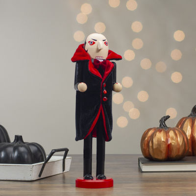 Northlight 14in Black And Red Wooden Vampire Wood Christmas Nutcracker