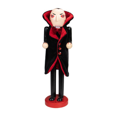 Northlight 14in Black And Red Wooden Vampire Wood Nutcracker