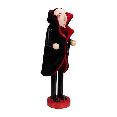 Northlight 14in Black And Red Wooden Vampire Wood Nutcracker, One Size, Black