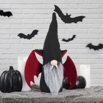 Northlight 17in Black And Red Boy With Bat Wings Halloween Gnome