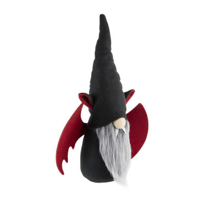 Northlight 17in Black And Red Boy With Bat Wings Halloween Gnome