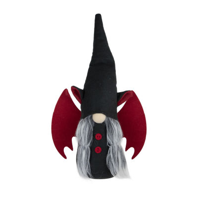 Northlight Black/Red Halloween Girl Gnome 17in Halloween Gnome