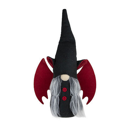 Northlight Black/Red Halloween Girl Gnome 17in Halloween Gnome, One Size, Black