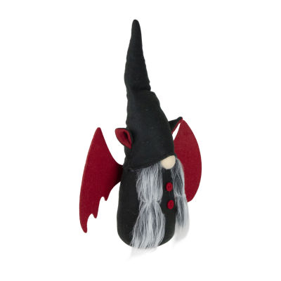 Northlight Black/Red Halloween Girl Gnome 17in Halloween Gnome