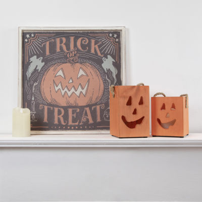 Northlight 18.75in Trick Or Treat Jack O Lantern Halloween Tabletop Decor