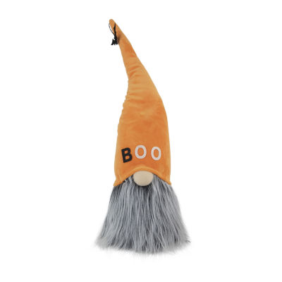 Northlight 19.75in Orange And Gray Boo Standing Halloween Gnome