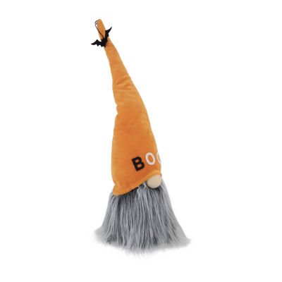 Northlight 19.75in Orange And Gray Boo Standing Halloween Gnome