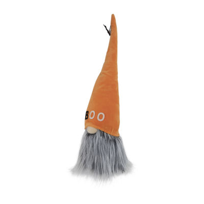 Northlight 19.75in Orange And Gray Boo Standing Halloween Gnome