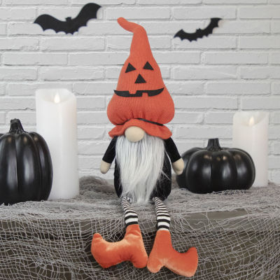 Northlight 22in Orange And Black Halloween Gnome