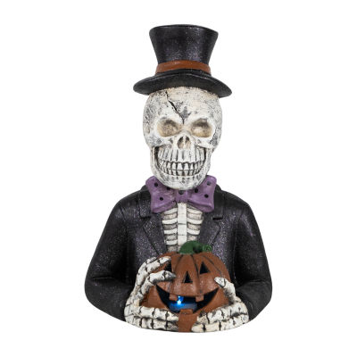 Northlight 23.5in Led Skeleton With Jack-O-Lantern Halloween Tabletop Decor