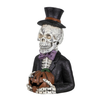 Northlight 23.5in Led Skeleton With Jack-O-Lantern Halloween Tabletop Decor