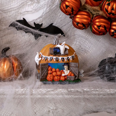 Northlight 7in Led Pumpkin Village Lighted Halloween Tabletop Decor