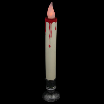 9in Flickering Led Halloween Candle Lighted Halloween Tabletop Decor