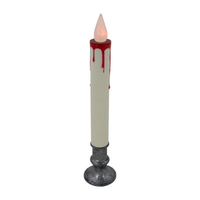 9in Flickering Led Halloween Candle Lighted Halloween Tabletop Decor