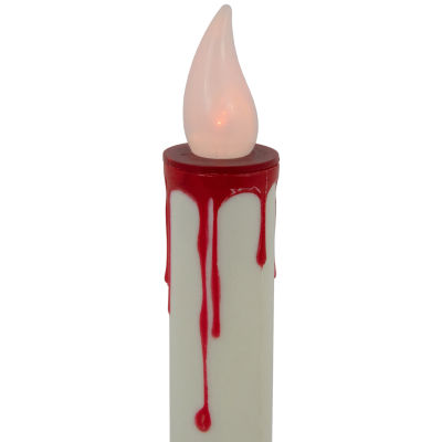 9in Flickering Led Halloween Candle Lighted Halloween Tabletop Decor