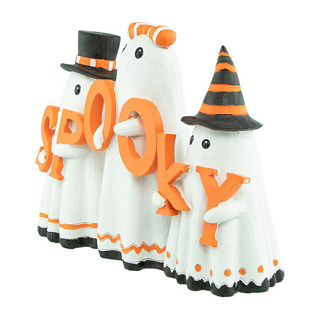 Northlight 9.25in Spooky Ghost Trio Halloween Tabletop Decor, One Size, White