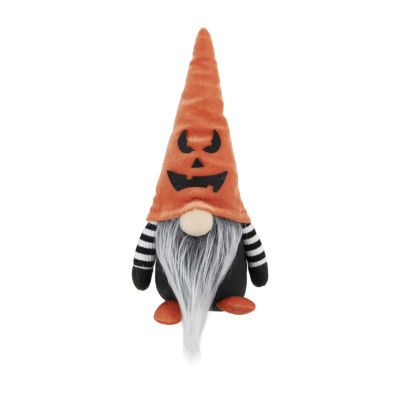 Northlight 9.75in Black And Orange Halloween Gnome