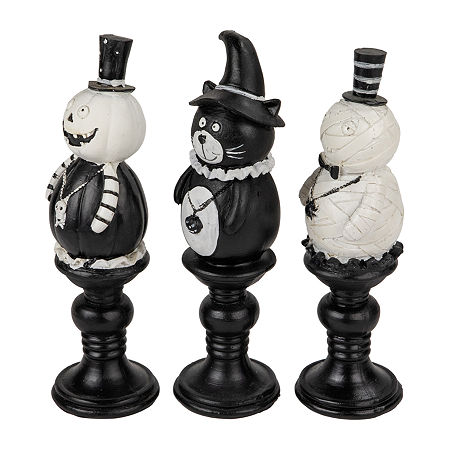 Northlight 8.25in Candlestick 3-pc. Halloween Tabletop Decor, One Size, Black