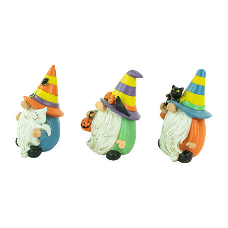 Northlight 6in Halloween 3-pc. Halloween Gnome, One Size, White